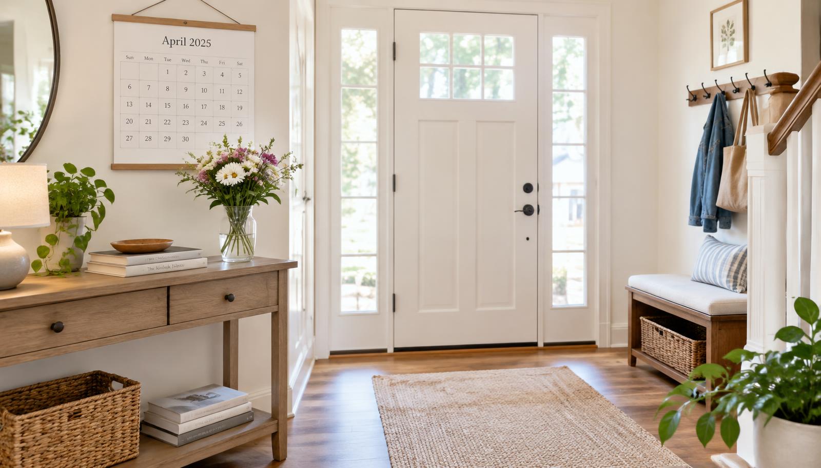 Tidy Halifax home entryway kept clean on a regular schedule